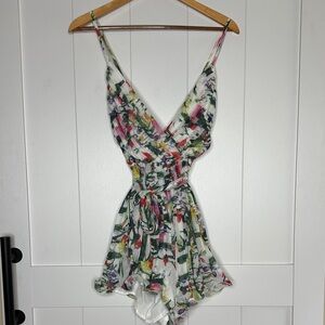 Luxxel Multicolor Abstract Print Romper Size Small